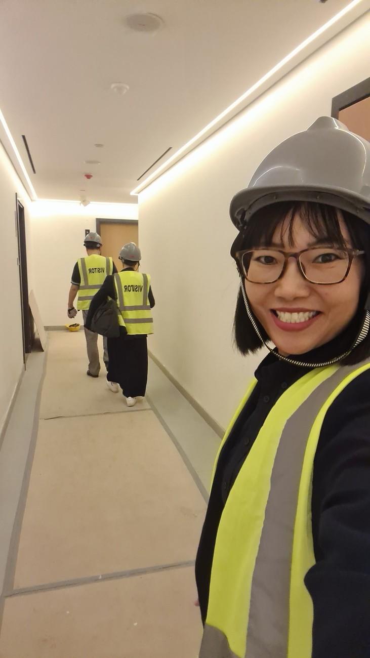 Ellen at a property construction visit